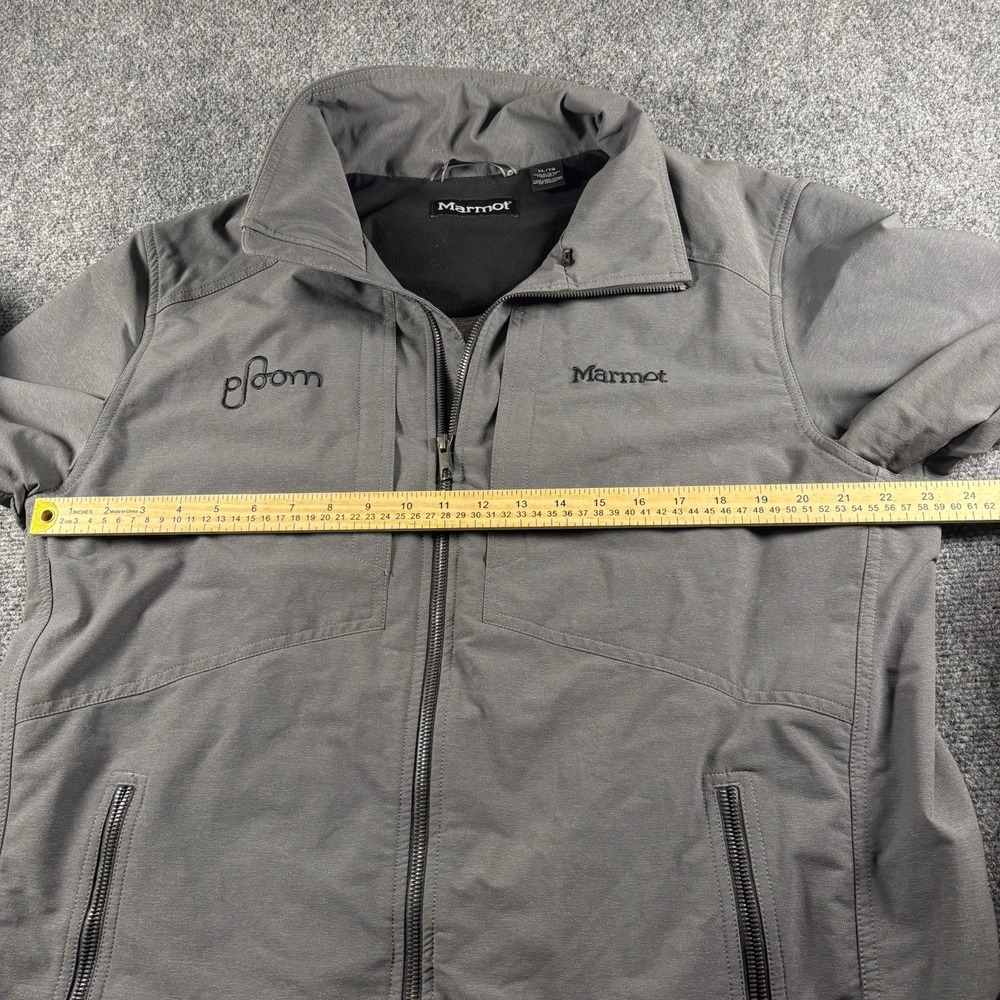 Marmot Mens Windbreaker‎ Jacket Size XL  Gray Zip Up Lined Embroidered Logo - Picture 4 of 11